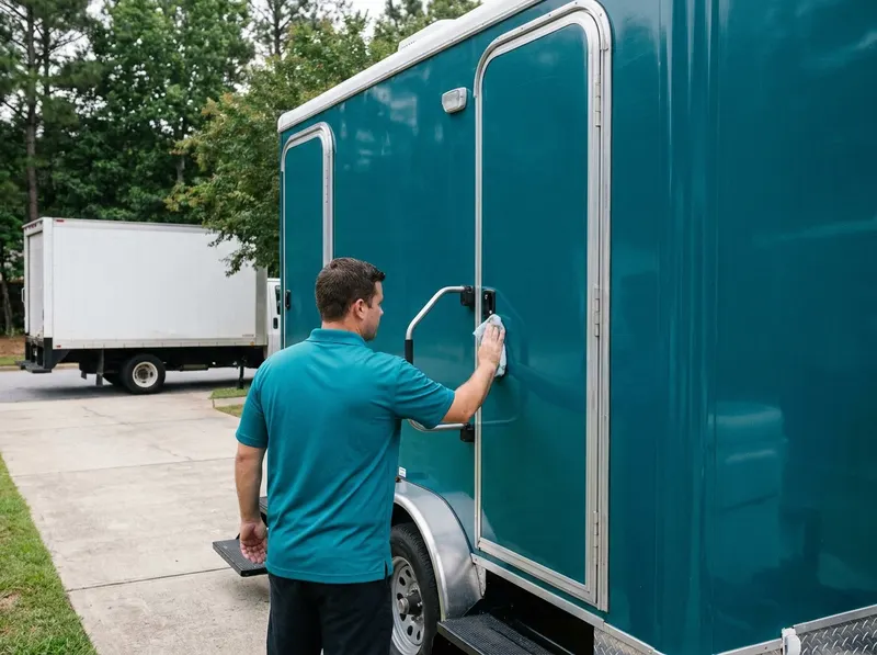 Luxury Mobile Restroom Trailers in Rex, GA